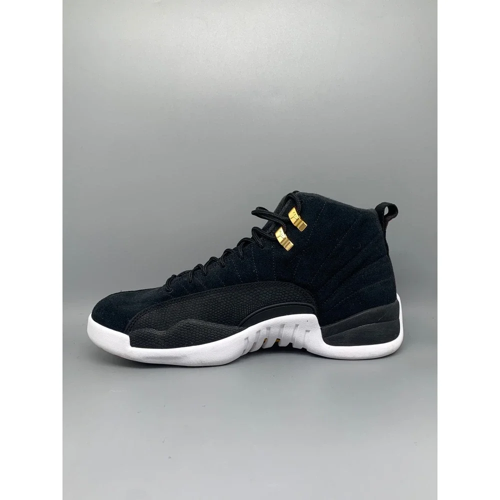 Jordan 12 Retro Black Gold Reverse Taxi Basketball Shoes 130690-017 Men's Sz 10